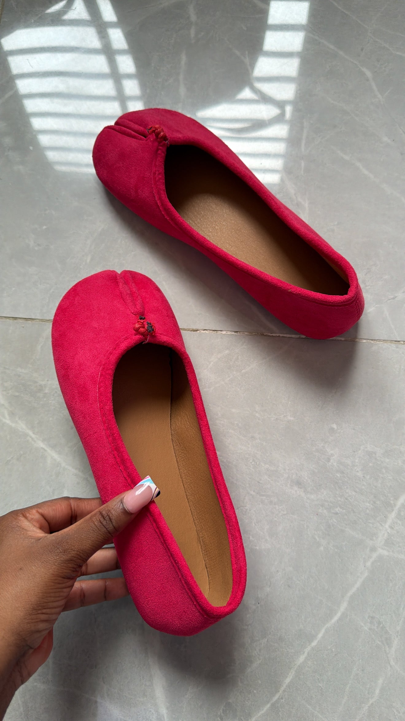 Pink Suede Tabi Shoe