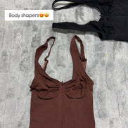 Body shaper with zip brown
