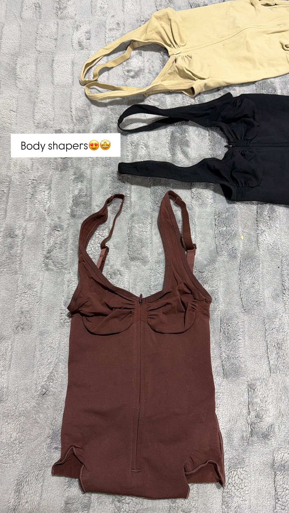 Body shaper with zip brown