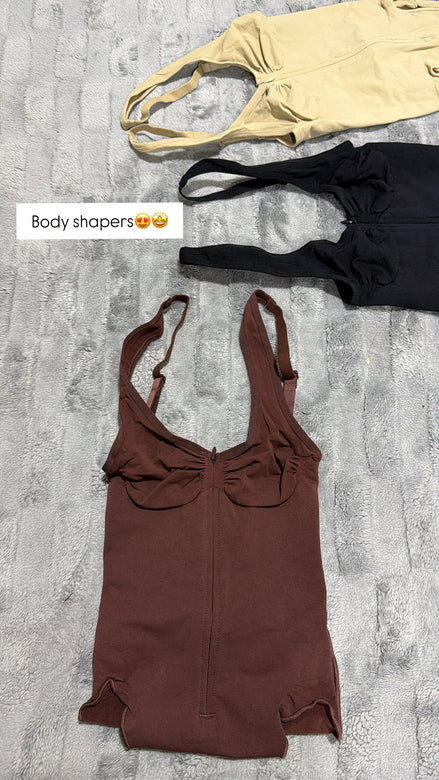 Body shaper with zip Black