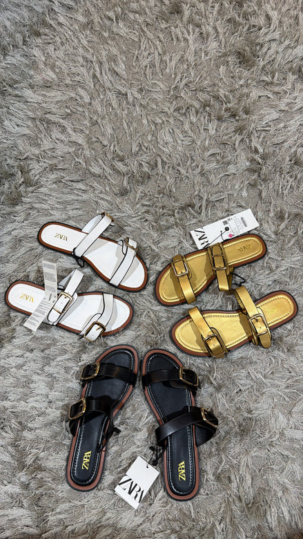 Zara black slipper
