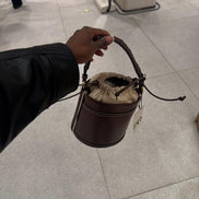 Zara drawstring mini bucket bag
