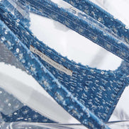 Denim Trim Lucite Satchel