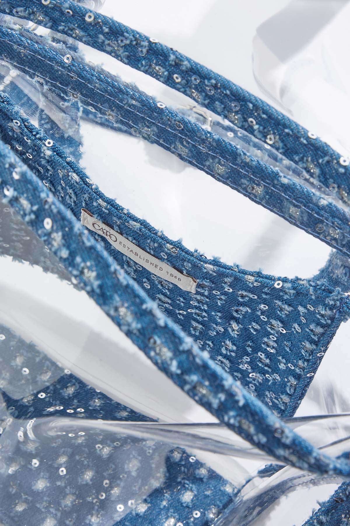 Denim Trim Lucite Satchel