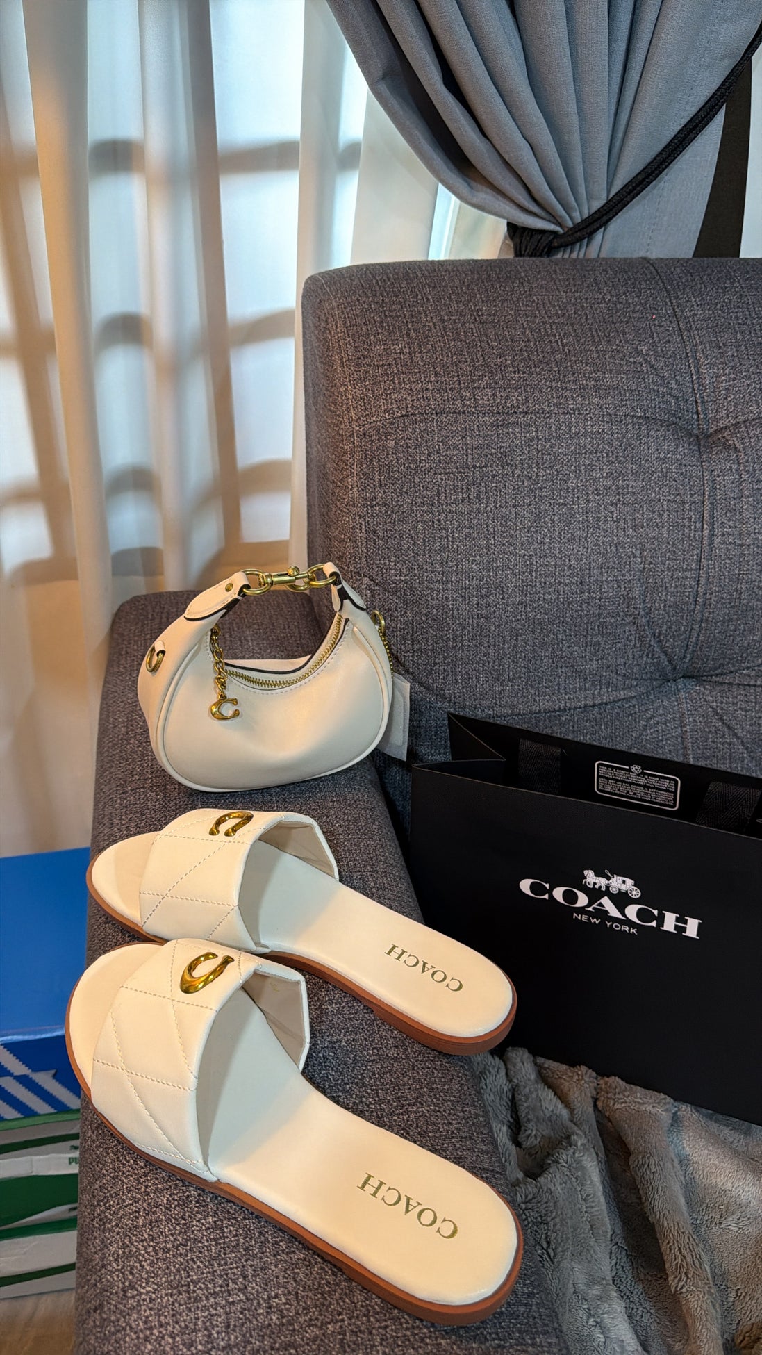 White coach slipper