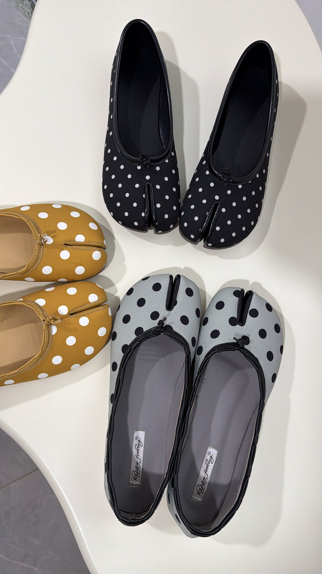 Green polka dots Tabi