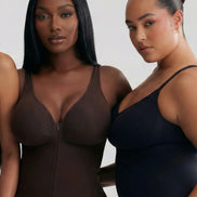 Body shaper with zip brown