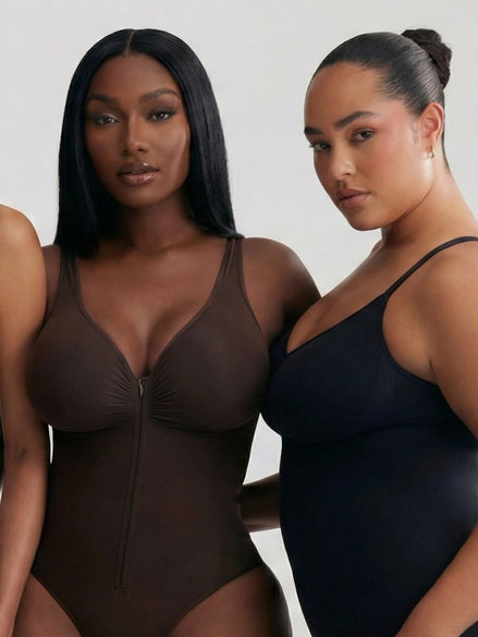 Body shaper with zip Black