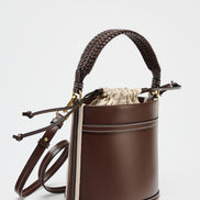 Zara drawstring mini bucket bag