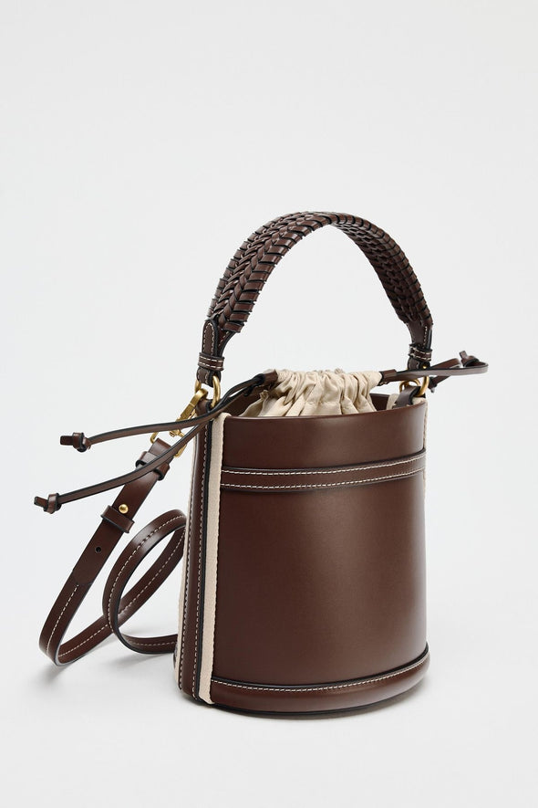 Zara drawstring mini bucket bag