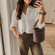 Zara drawstring mini bucket bag